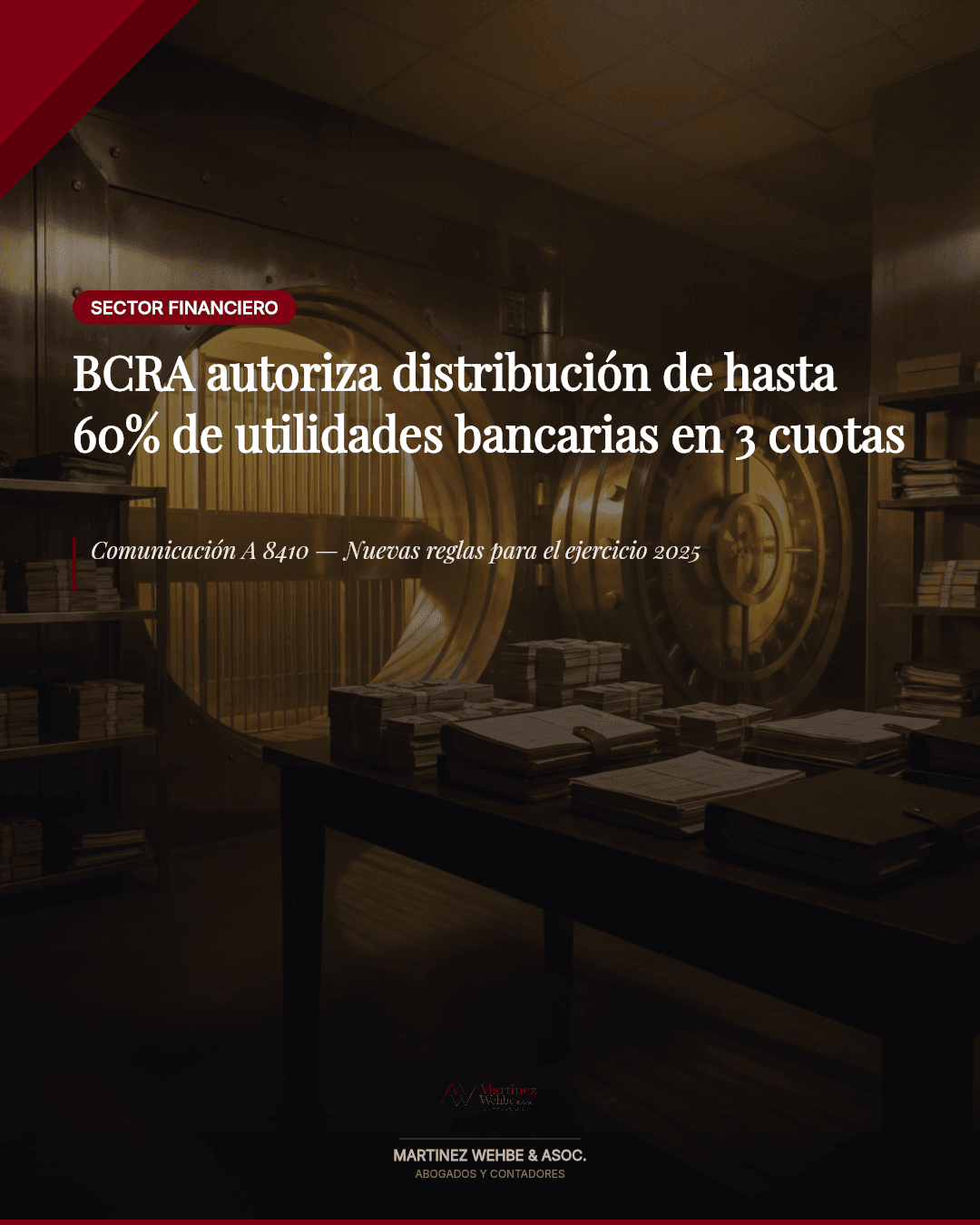 BCRA distribución utilidades bancarias 2025